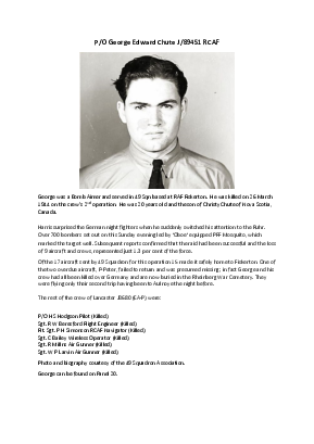 A preview of a PDF biography for Chute, George Edward